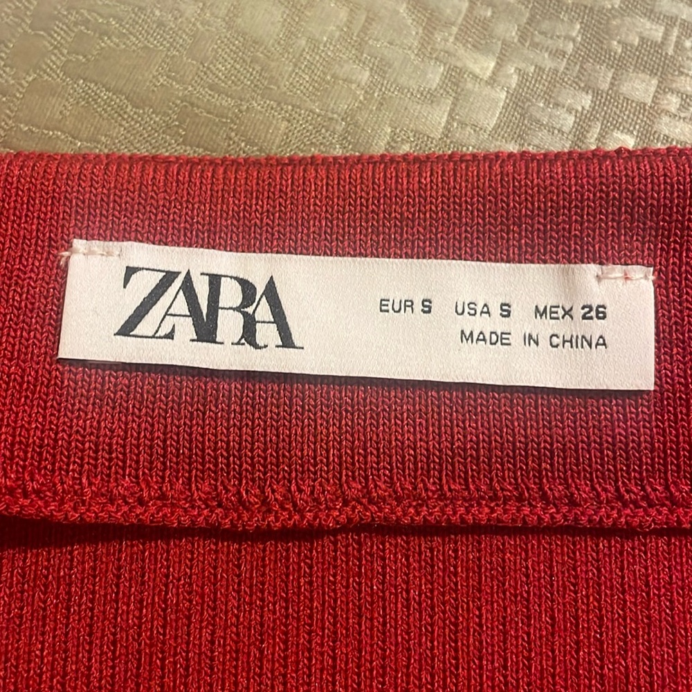 New Zara ZW COLLECTION texture knit elastic stretch mini skirt - Picture 2 of 16